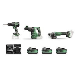 vendita online Kit combinato dv18dcwrz + dh1826daw2z + g1813dvew2z Trapani a batteria Hikoki